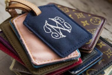 monogrammed luggage tags