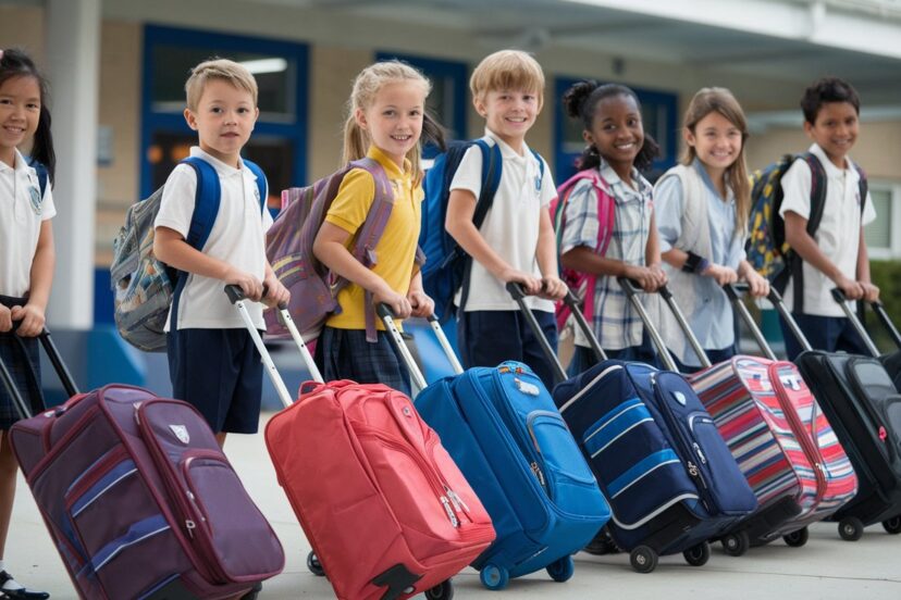 kids rolling luggage