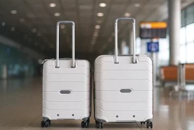 Samsonite white luggage